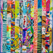 "No. 3621" by Katya Saab, Mixed Media on Stitched Canvas