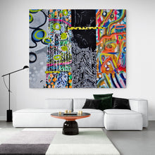 "No. 6720" by Katya Saab, Mixed Media on Stitched Canvas