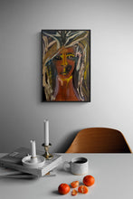 "Homage to Black Elk II" by Lami Daher,  Mixed Media on Board