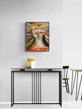 "Homage to Black Elk I" by Lami Daher,  Mixed Media on Board