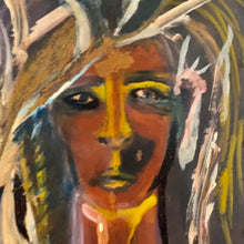 "Homage to Black Elk II" by Lami Daher,  Mixed Media on Board