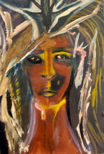 "Homage to Black Elk II" by Lami Daher,  Mixed Media on Board