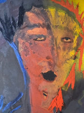 "Homage to Black Elk III" by Lami Daher,  Mixed Media on Board