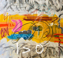 "No Time to Think" by Leroi Johnson, Four Piece, Oil and Acrylic on Canvas