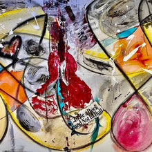 "Turn Up The Volume" by Lori Montgomery, Acrylic and Oil Pastels on Canvas