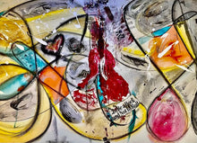 "Turn Up The Volume" by Lori Montgomery, Acrylic and Oil Pastels on Canvas
