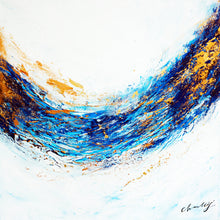 "Let The Light Lead You" by ChanMi Jung Pyles, Acrylic and Genuine Gold Leaf on Canvas
