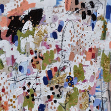 "Orange Carpet Walls and Light Up Dance Floors" by Lynnie Mahaffey, Acrylic, Gold Leaf and Charcoal on Canvas