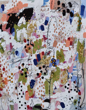 "Orange Carpet Walls and Light Up Dance Floors" by Lynnie Mahaffey, Acrylic, Gold Leaf and Charcoal on Canvas
