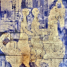"Luristan Lover Horse Rrides" by Pantea Mahrou, Mixed Media on Canvas