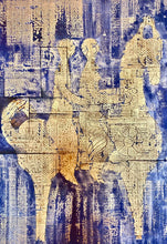 "Luristan Lover Horse Rrides" by Pantea Mahrou, Mixed Media on Canvas