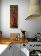 "Midnight Toast" by Jane Mick, Mixed media on Textured Canvas