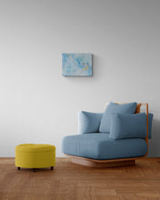 "LXXXXIV (94) - Blue" by Minako Yamano Zienowicz, Mixed media on Wood Panel