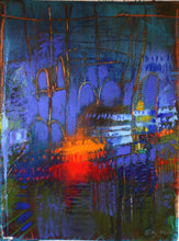 "Luminous Nite" by Mira M. White, Mixed M. Media on Canvas