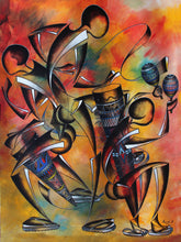 “Mdundiko Instrumental Series”  By Abu Mwenye, Acrylic on Canvas