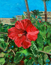 “Hawaiian Hibiscus” By Monica List, Acrylic on Wood Cradled Panel