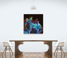 “Voluptuous Coral" by Nathalie Gribinski, Acrylics and oil Markers on Canvas
