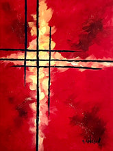 "Crimson Rising" by Mary Ann Nelson, Acrylic on Canvas