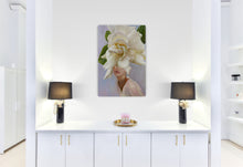 "Portrait with gardenia" by Helen Neumann, Oils on Canvas