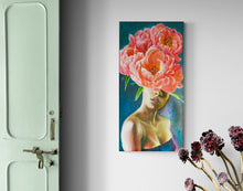 "Red Flower" by Helen Neumann, Oils on Canvas
