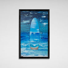 "Midnight Surfer" by Naymesh Patel, Acrylic on Wood