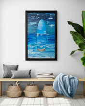 "Midnight Surfer" by Naymesh Patel, Acrylic on Wood