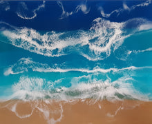 "Crystal Waters" by Peggy Klauss, Resin on Canvas