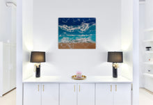 "Crystal Waters" by Peggy Klauss, Resin on Canvas
