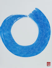 "Whole(ness)" by Mehru Pekus, Blue ink and Pen on Heavy Weight Paper