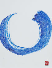 "Whole(ness)" by Mehru Pekus, Blue ink and Pen on Heavy Weight Paper
