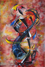“Pembe Instrumental Series” By Abu Mwenye, Acrylic on Canvas