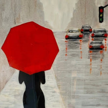 “City Walk” by ﻿Bonnie Perlin, Acrylic and Resin on Canvas