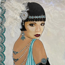 “Night On The Town” by ﻿Bonnie Perlin, Embellished Mixed Media on Canvas