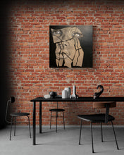 "Fractured Too" by Patricia Turner, Acrylic on Burlap, Cradle Board