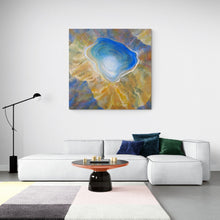 "Crater" by Mauricio Linares-Aguilar, Acrylic and Sand on Canvas
