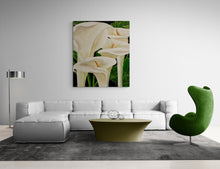 "4 Cala" by Roberta Ahrens, Acrylic and Watercolor on Cracked Linen