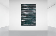 "Deep Water 2020" by Roberta Ahrens, Acrylic and varnish Cracked Linen Sculpture