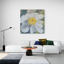 "Desert Poppy" by Roberta Ahrens, Acrylic and Watercolor on Cracked Linen