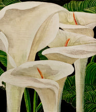 "4 Cala" by Roberta Ahrens, Acrylic and Watercolor on Cracked Linen