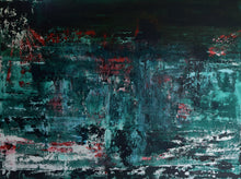 “Red Petals on Water” By Ric Connors, Acrylic on Canvas