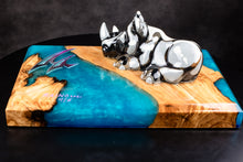 "Endangered #4" by Ryan Franklyn, Oil and Resin on Olive Wood