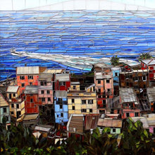 "Over in Vernazza title" by Sandra Bryant, Glass Mosaic