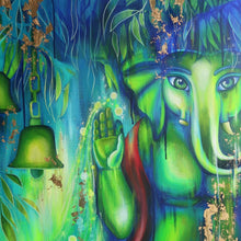 "Ganesha" by Shilpa Lalit, Mixed Media on Canvas