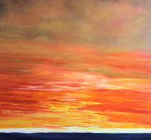 “Pebble Beach Sunset” By Laureen Weaver, Oil on Canvas