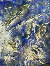 “Fallen Leaves” By Abha Rani Singh, Watercolor on Handmade Paper
