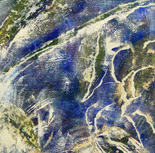 “Fallen Leaves” By Abha Rani Singh, Watercolor on Handmade Paper