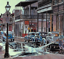 “Morning in the French Quarter” By Keith Oelschlager, Acrylic on Canvas