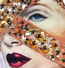 “Four Pills of Aspirin” By GalyaKerns, Oil and Glass On Canvas  
