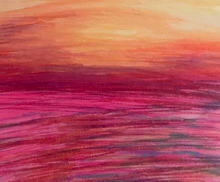 “Rise or Set?” By Russell Robinson, Ink on Canvas