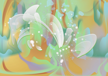 “Abstract Lilly” by Irina Vladau, Digital Art and Original Print on Canvas